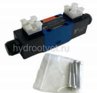 4WE6D61/OFCW220-50N9K4 - Гидрораспределитель золотниковый Ду 6 с электроуправлением, схема D (574А/ОФ), электроуправление W230, возврат - OF = без пружины, с фиксатором